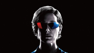 Man sunglasses red blue background - de stijl free wallpaper