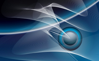 Blue white circle abstract geometric - a white circle in the middle free wallpaper