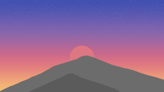 Mountain pink blue sky stars - bela čikoš sesija free wallpaper