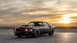 Black car sunset parking lot - sinister free wallpaper