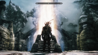 Giant monster waterfall fantasy world - daryush shokof free wallpaper