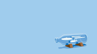 Bottle plane inside minimalist stilllife - anton fadeev free wallpaper
