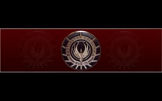 Red black banner gold emblem - a red border free wallpaper