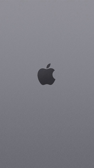 Apple logo gray black white - grey background free wallpaper