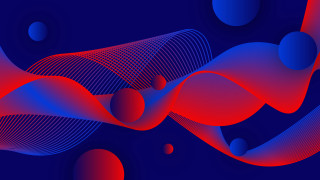 Blue red background design generative - surreal free wallpaper