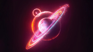 Saturn system star planet glowing - cinema 4 d free wallpaper