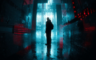 Dark room cyberpunk red lights - filip hodas free wallpaper