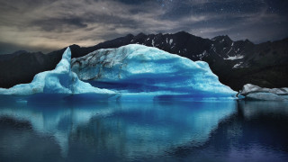 Iceberg lake night sky stars - star and a star free wallpaper
