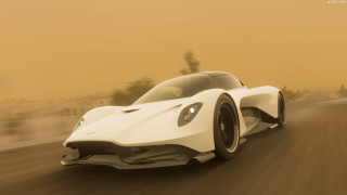 White car brown sky desert - a road free wallpaper for desktop