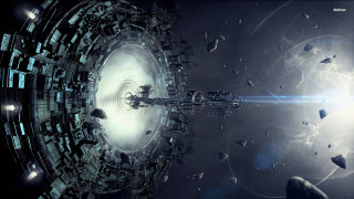Futuristic space station massive structure - a futuristic space station free wallpaper