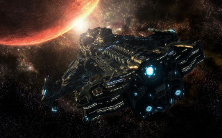 Sci fi spaceship red planet - a sci free wallpaper