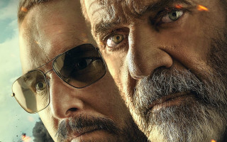 Bearded man glasses gun sky - ultra realistic face free wallpaper