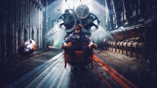 Industrial urban futurism cyberpunk skyline - industrial free wallpaper