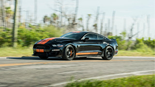 Black sports car driving forest 3 - a road next free wallpaper