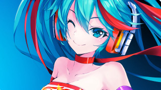 Aya goda blue hair red - a red ribbon free wallpaper