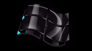 Black background blue arrow computer - black background free wallpaper for desktop