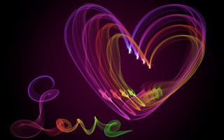 Heart love letters colored smoke - a swirl free wallpaper