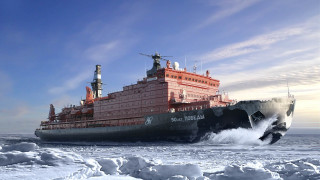 Large boat ocean ice clouds - a large boat in the middle of the ocean free wallpaper