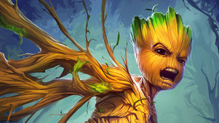 Groote green hair yellow eyes - a green hair free wallpaper