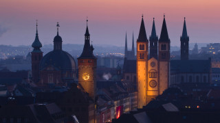 Florence heidelberg city skyline clock - night free wallpaper