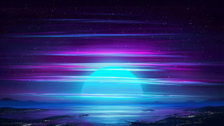 Bright blue purple sky stars - anton fadeev free wallpaper