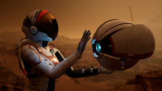 Man space suit helmet retrofuturism - a man in a space suit holding free wallpaper