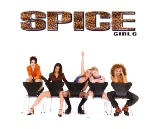 Spice girls arms up legs - chair free wallpaper