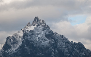 Mountain snow peak clouds plane - derold page free wallpaper