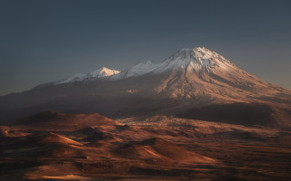 Snow covered mountain horizon outdoors - a few hill free wallpaper