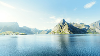 Mountain lake waterfront bridge sky - artur grottger free wallpaper for desktop
