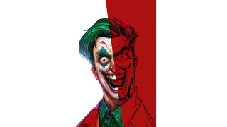 Clown man red background white - artgerm free wallpaper for desktop