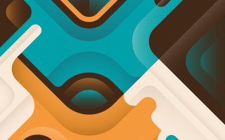 Colorful abstract background blue yellow - geometric abstract art free wallpaper