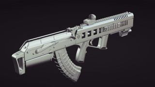 3d model gun black background - an ambient occlusion free wallpaper