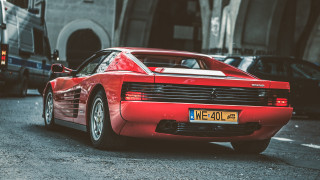 Red sports car city street 5 - bernardo cavallino free wallpaper
