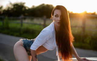 Eszter mattioni long hair car - long dark hair free wallpaper