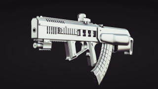White gun black background model - 3 d model free wallpaper