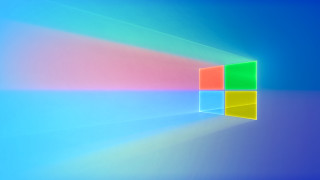Bright background square window rainbow - colored free wallpaper