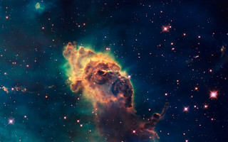 Star cluster blue sky aurora - a large star cluster in the sky free wallpaper