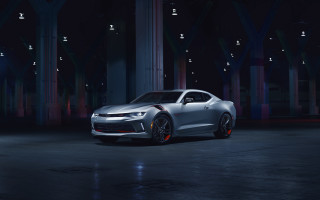Silver chevrolet camaro dark room - redshift free wallpaper