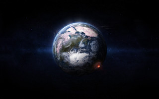 Earth space aurora moon fireworks - a picture of the earth free wallpaper