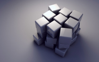 White cubes table isometric ambient - top of a table next free wallpaper