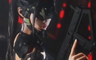 Cyberpunk catwoman eve ryder gun - cyberpunk art free wallpaper