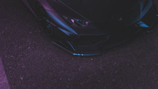 Futuristic car purple light synthwave - synthwave style free wallpaper