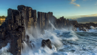 Large water cliff waves beach - wave free wallpaper for desktop