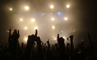 Concert crowd stage lights night - video art free wallpaper