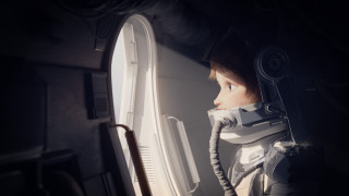 Young boy space suit earth - outside free wallpaper