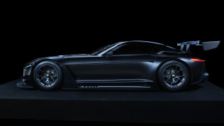 Black sports car hood blade - display free wallpaper
