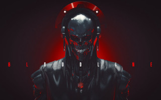 Man helmet redlight cyberpunk bloodline - dada free wallpaper