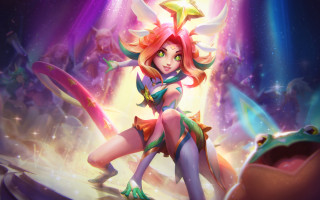 Cartoon frog star head girl - epsylon point free wallpaper