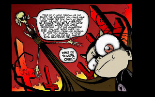 Cartoon cat speech bubble skeleton - graphic novel free wallpaper